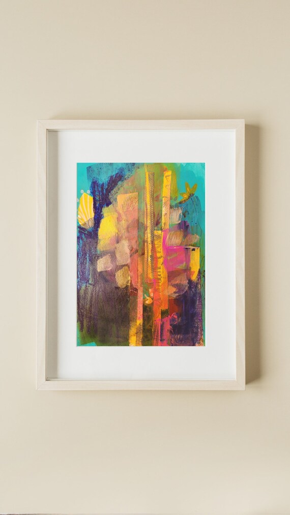 Abstract Acrylic Painting Tree Print Poster Contemporary Art Family Gift Ideas Modern Wall Art Gift Home Decor Entryway Wall Poster