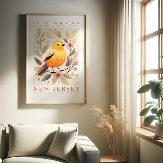New Jersey State Bird Print Goldfinch Print At Home Wall Art Wall Art Print Instant Art Trendy Cute Posters