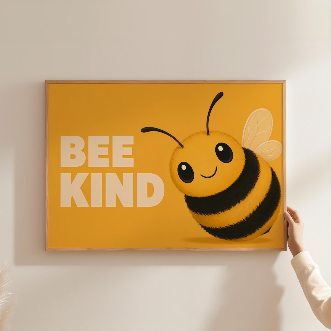Bee Kind, Playful Nursery Wall Art Print