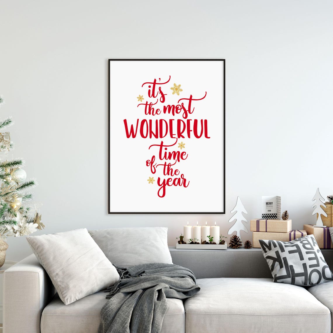 Its The Most Wonderful Time Of The Year Christmas Script Poster - Image 4