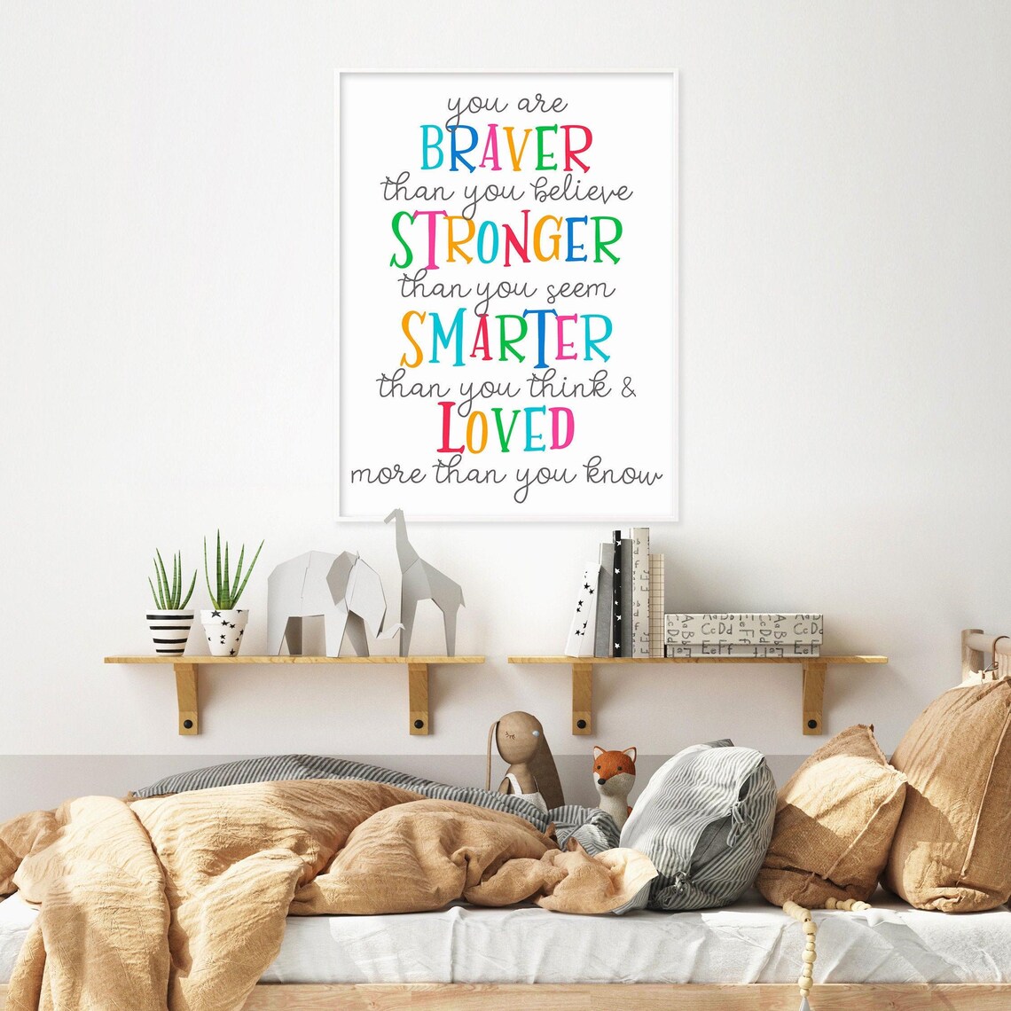 Winnie the Pooh Quote Art Print, Nursery Wall Art - Image 3