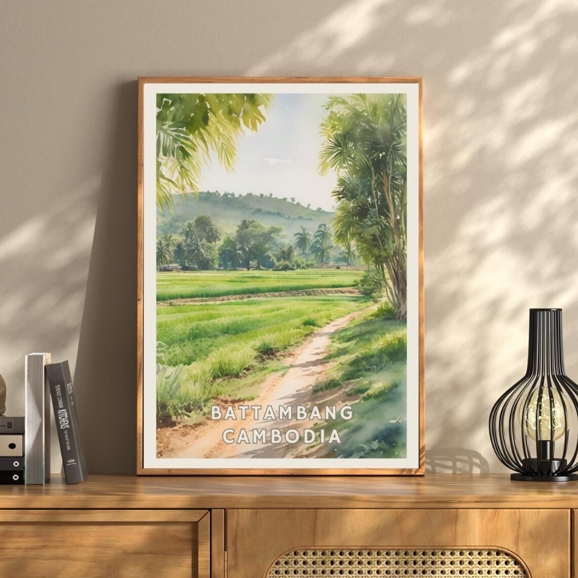 Battambang Cambodia Travel Poster, Rural Landscape - Image 2