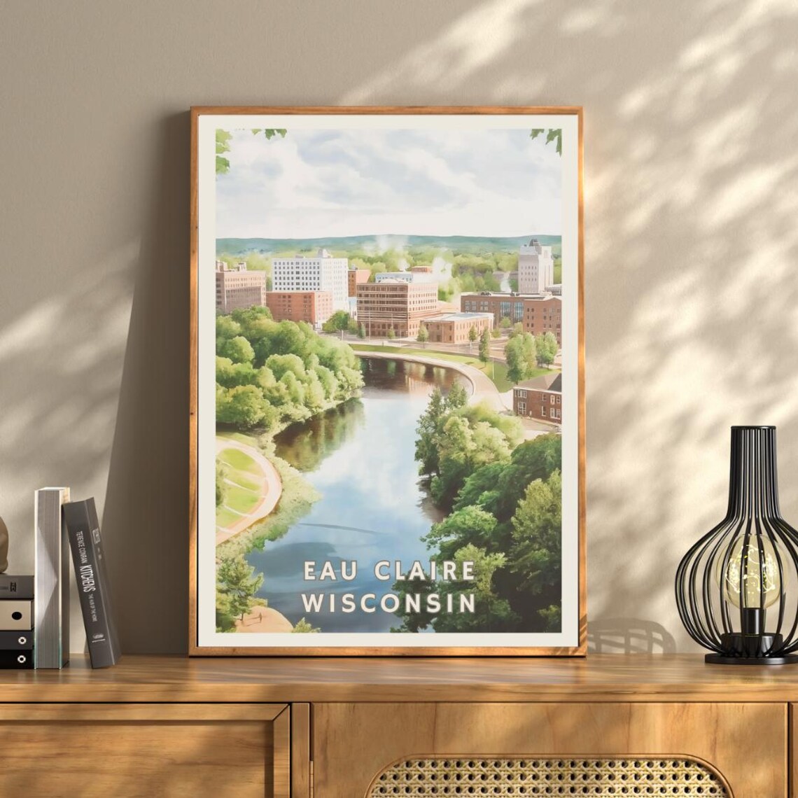 Eau Claire Wisconsin Winter Poster, Snowy City Park - Image 3