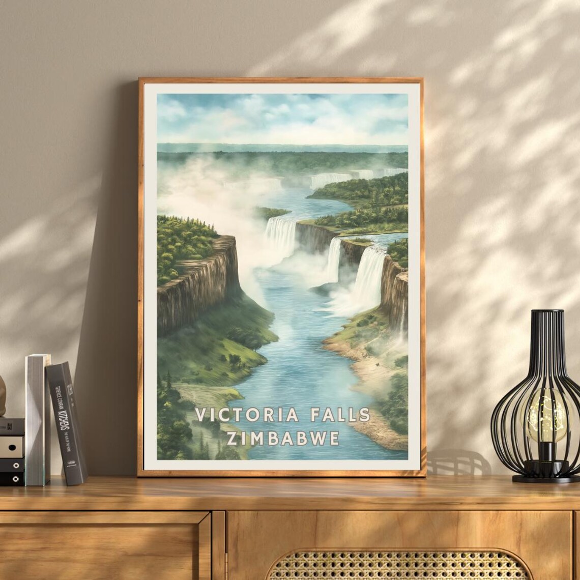 Victoria Falls Zimbabwe Travel Poster, Scenic Landscape - Image 3