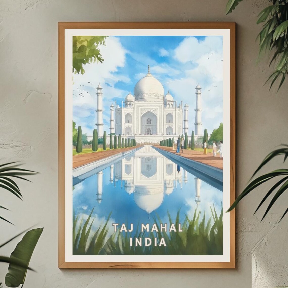 Taj Mahal India, Iconic Landmark Travel Poster - Image 2