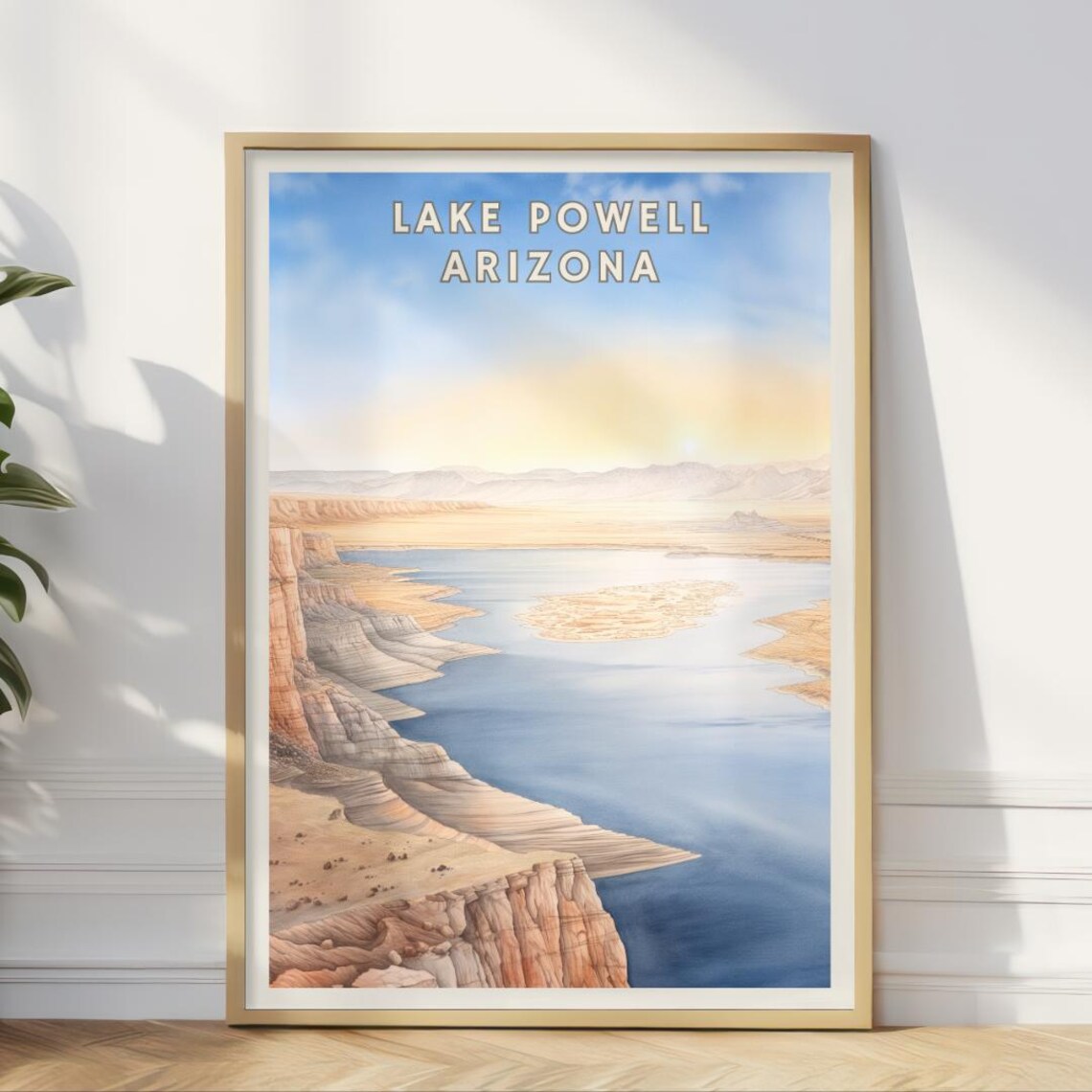 Lake Powell Arizona, Desert Lake Art Print