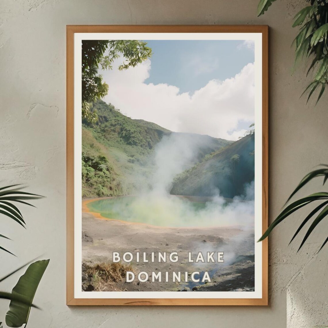 Boiling Lake Dominica Poster Caribbean Adventure Travel Boiling Lake Nature Wall Art Dominica Travel Morne Trois Pitons National Park - Image 2
