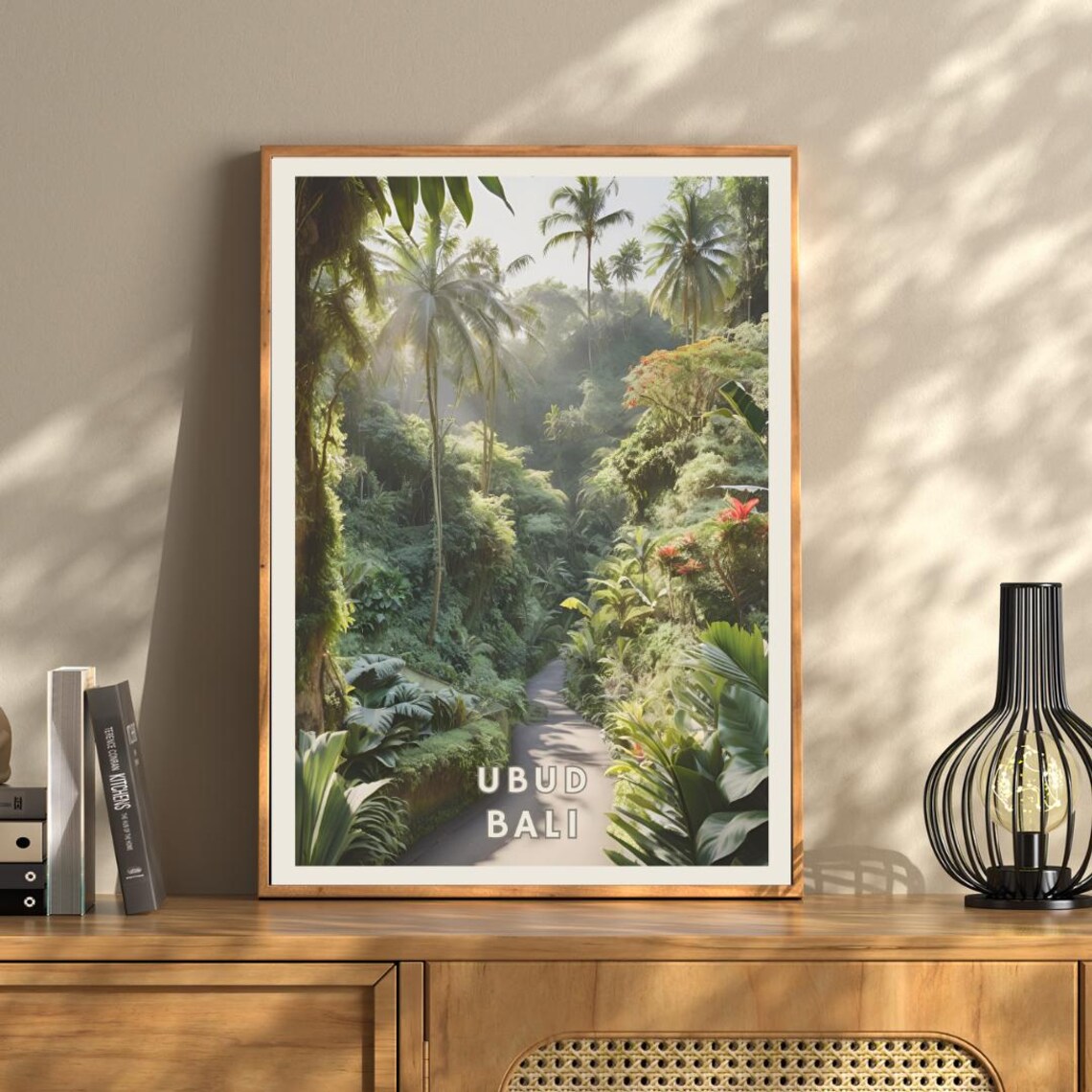 Ubud Bali Travel Poster, Tropical Jungle Landscape - Image 3