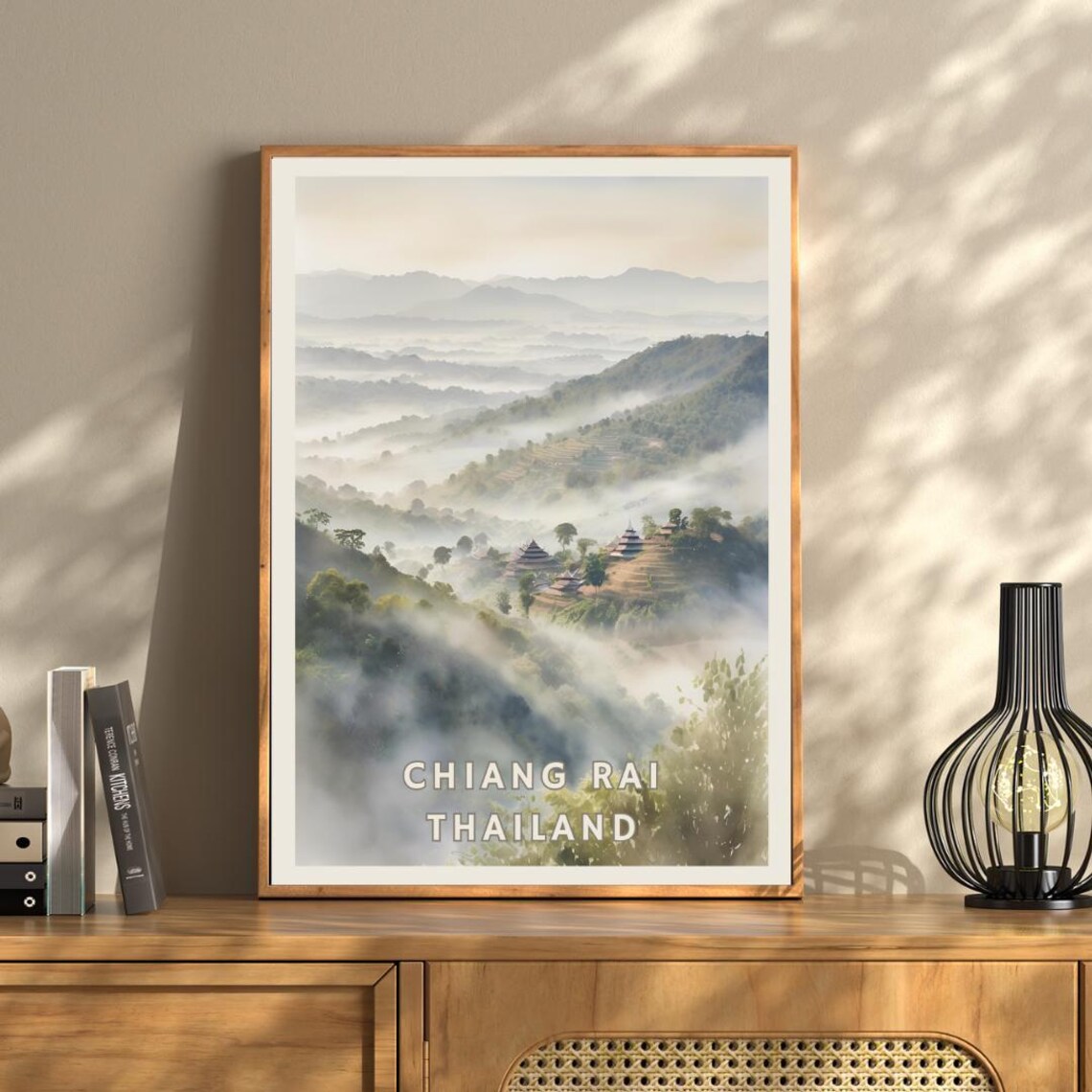 Chiang Rai Thailand Poster, Misty Mountain Landscape - Image 3