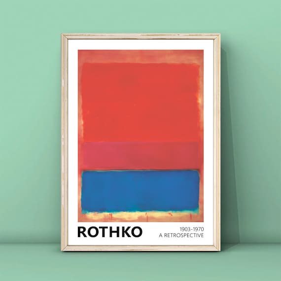 Mark Rothko Red And Blue Color Field Abstract Art Exhibition Poster
