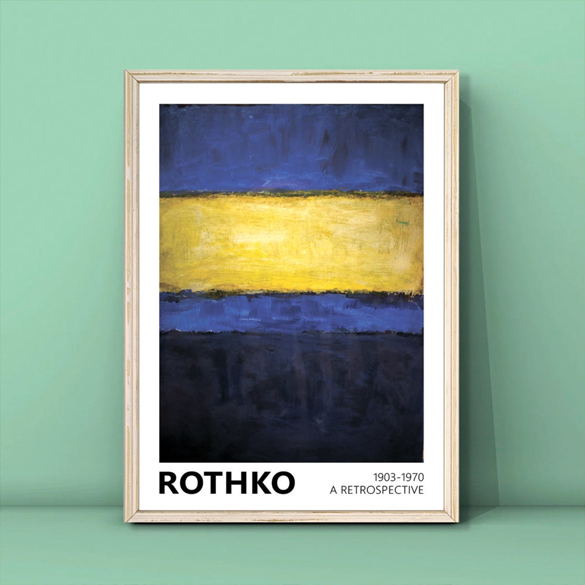Mark Rothko Blue Yellow Black Color Field Retrospective Art Poster