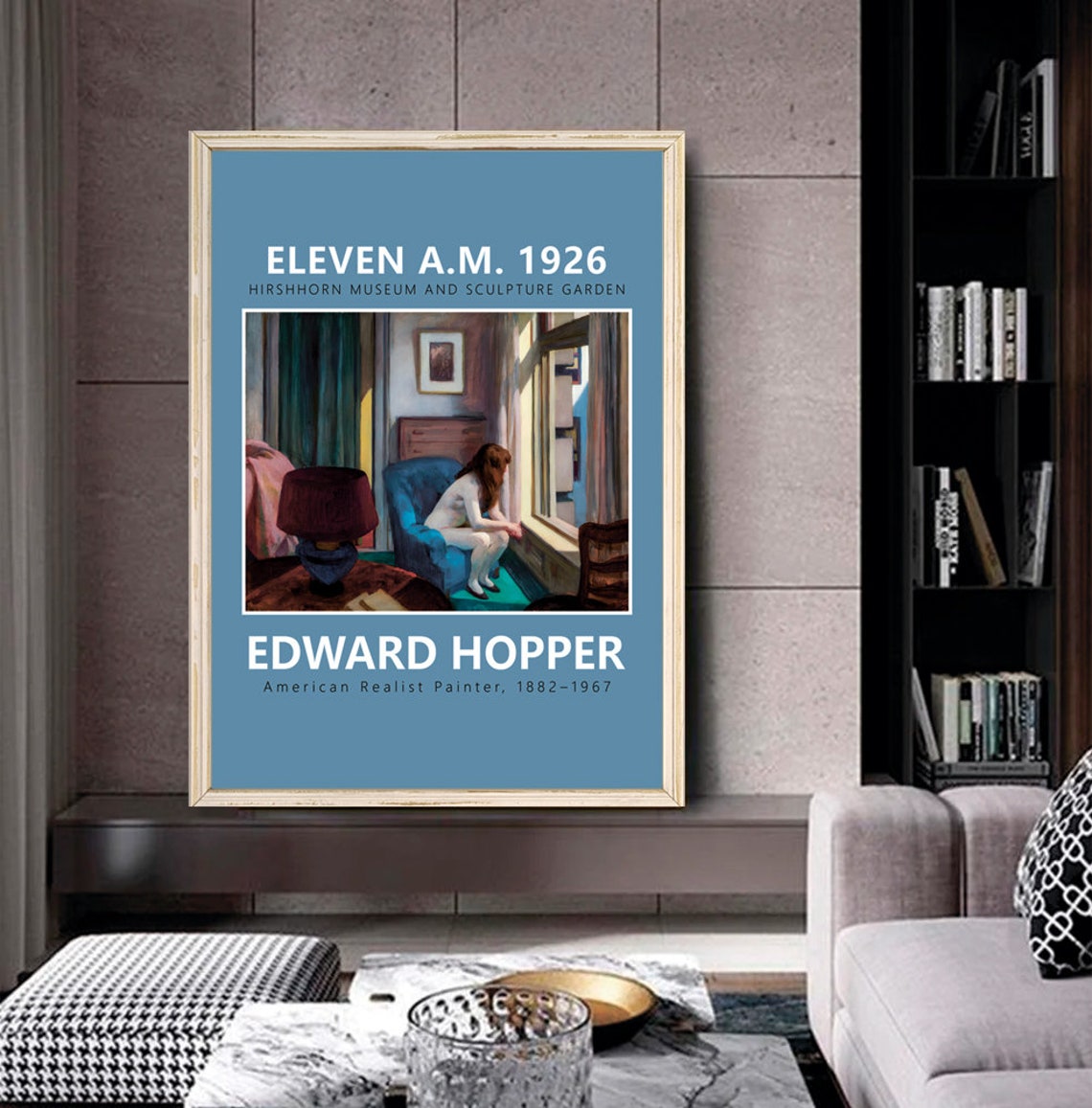 Edward Hopper Eleven AM 1926 Hirshhorn Museum Exhibition Art Poster - Image 2