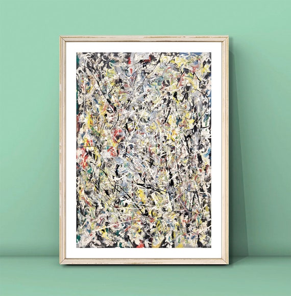 Jackson Pollock Abstract Print Art Exhibition Print Pollock Painting Pollock Wall Art Expressionism Poster Action Poster