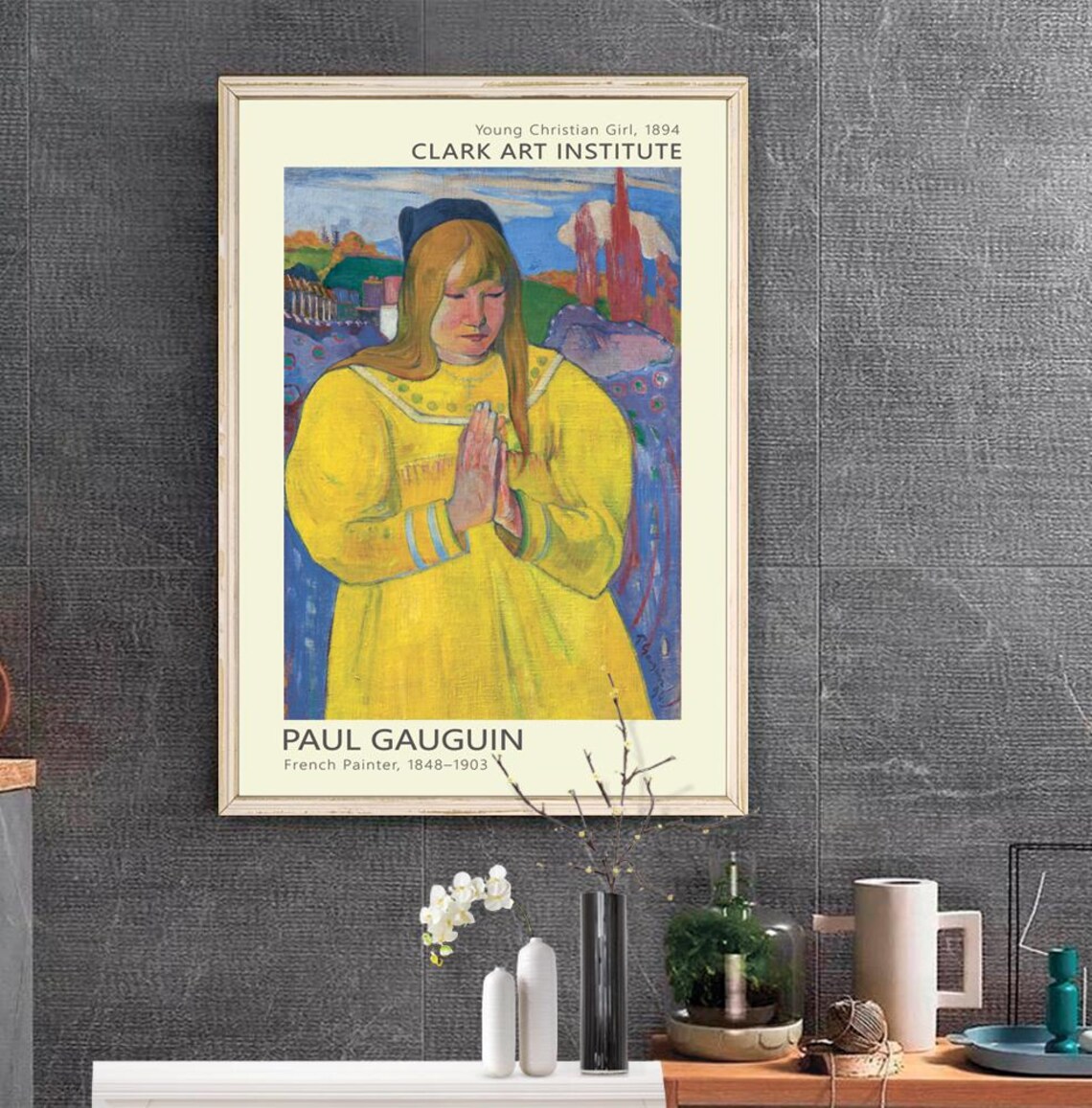 Paul Gauguin Young Christian Girl 1894 Clark Museum Art Poster - Image 3