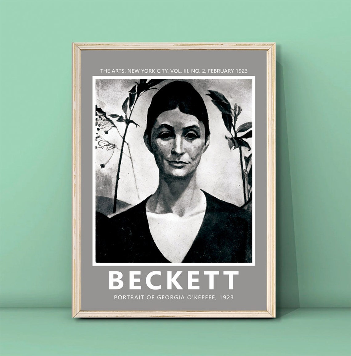 Marion Beckett Georgia O'Keeffe 1923 Charcoal Portrait Art Print
