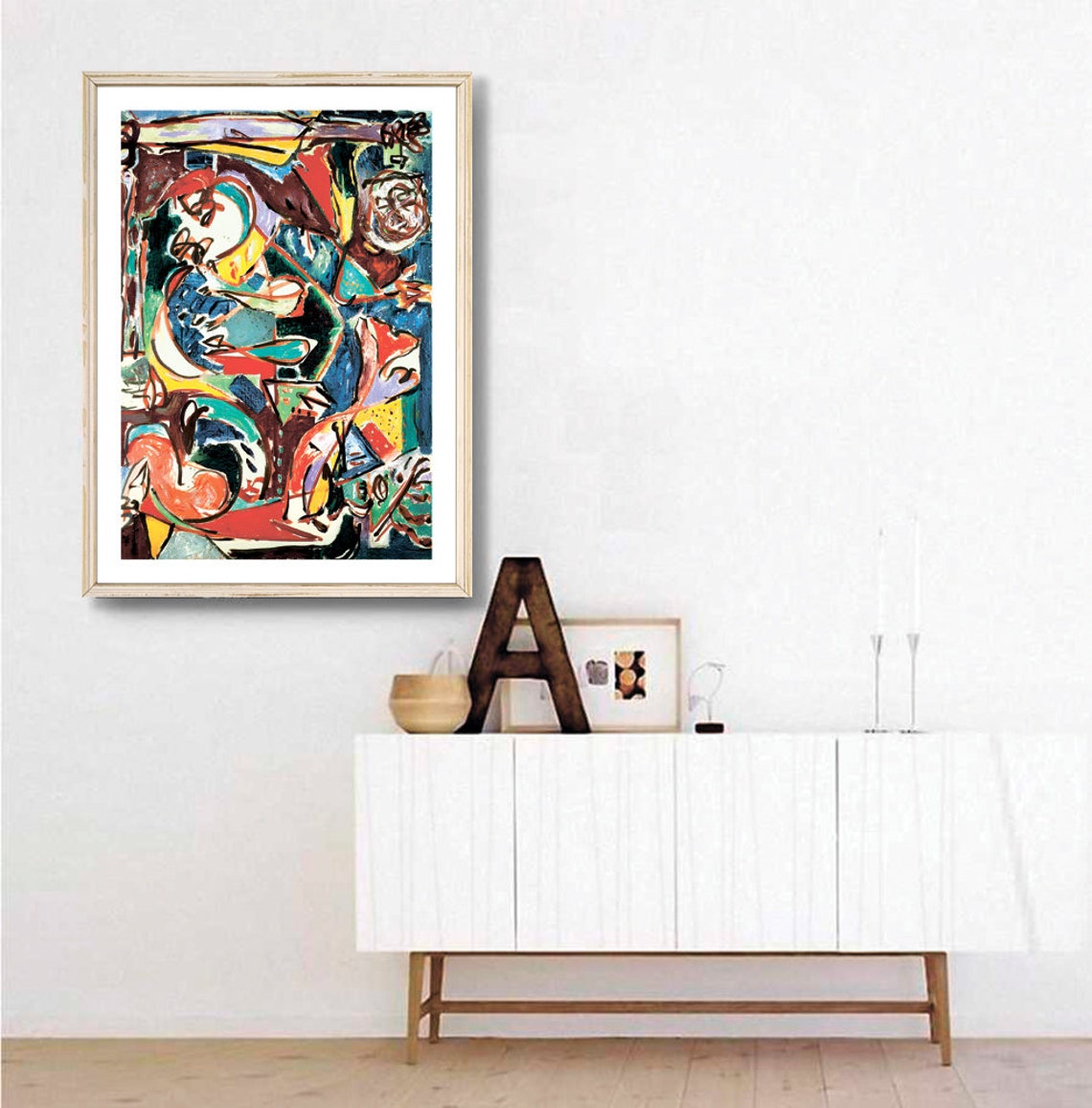 Jackson Pollock Colorful Abstract Expressionist Painting Art Poster - Image 3