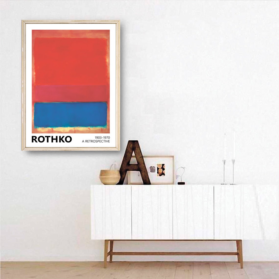 Mark Rothko Red And Blue Color Field Abstract Art Exhibition Poster - Image 3