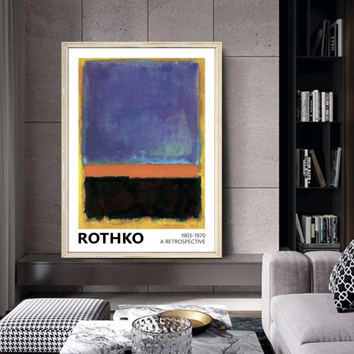 Mark Rothko Purple And Black Abstract Retrospective Art Poster - Image 2