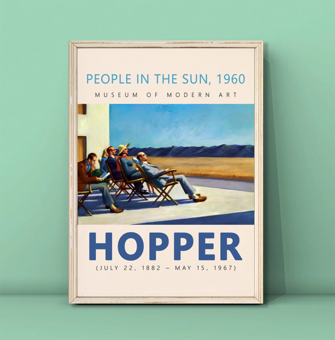 Edward Hopper People In The Sun, Vintage Art Print
