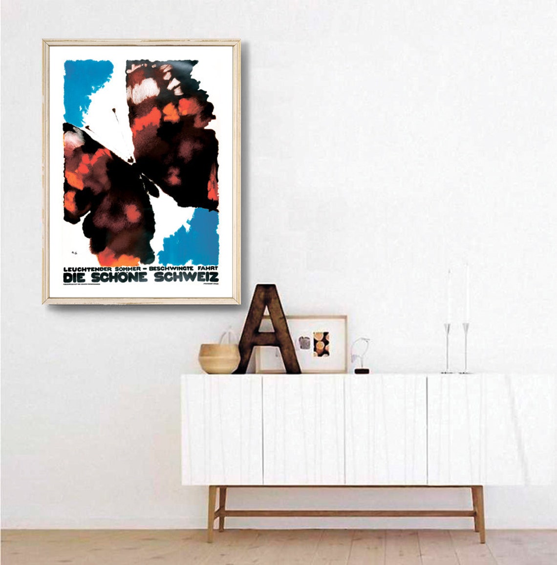 Augusto Giacometti Die Schone Schweiz Butterfly Summer Poster - Image 3