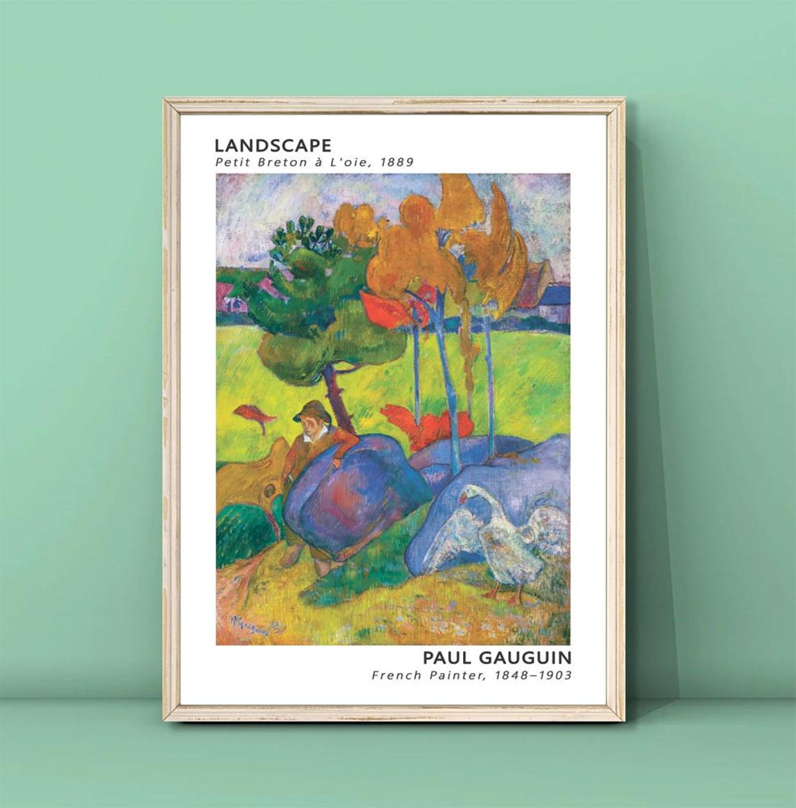 Paul Gauguin Petit Breton Loie 1889 Print Wall Art Gauguin Painting Landscape By Paul Gauguin Vintage Landscape Print