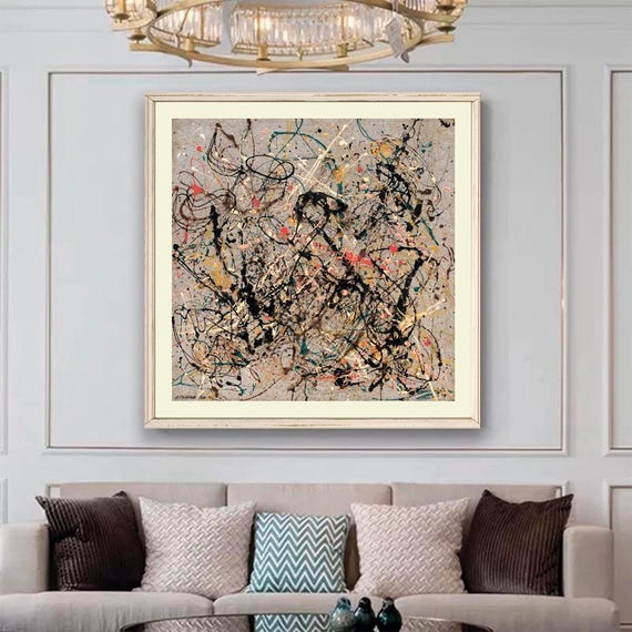 Jackson Pollock Number 18 1950 Print Exhibition Poster Pollock Poster Works By Pollock Pollock Wall Decor Museum Poster Download