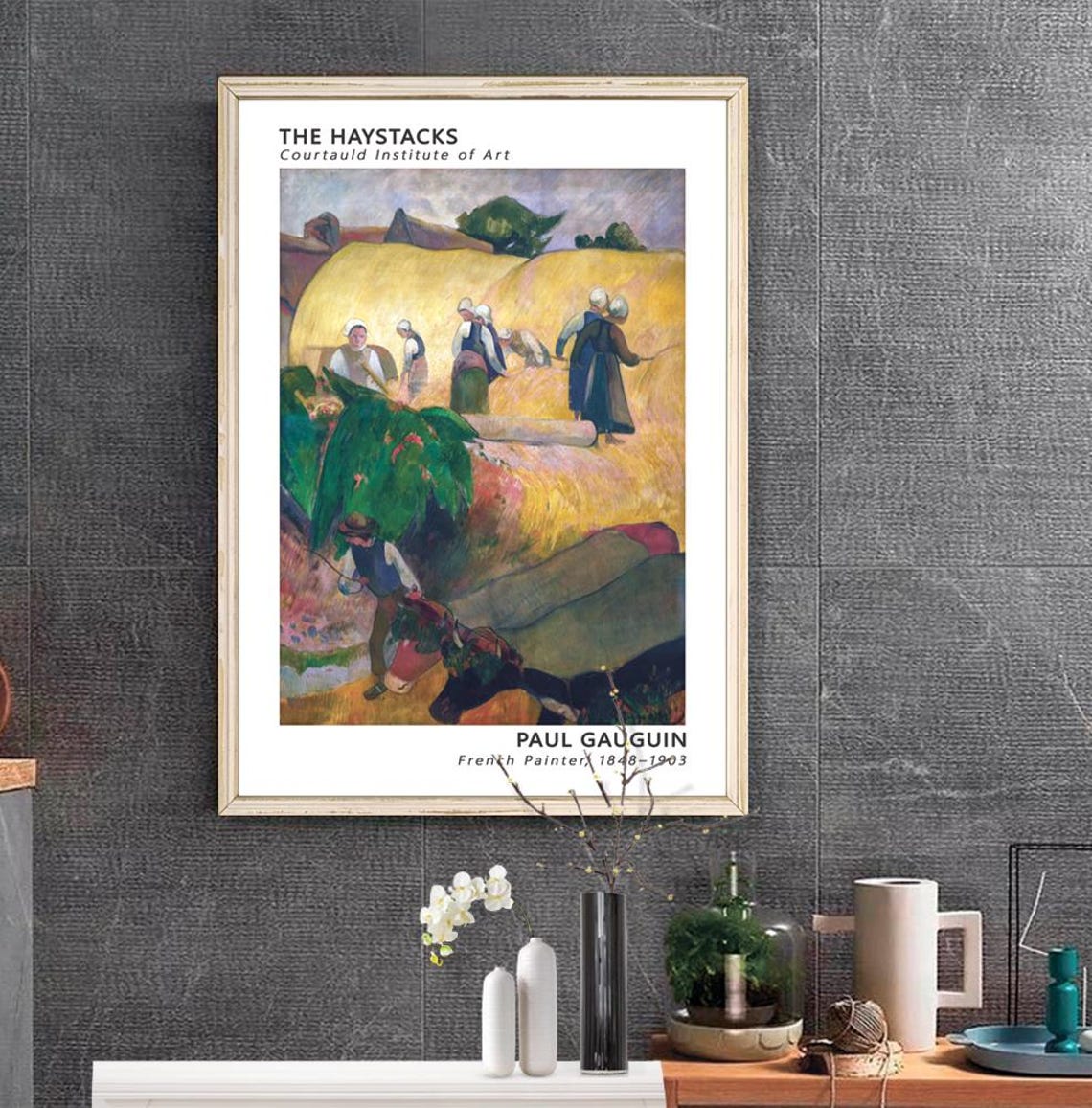 Paul Gauguin The Haystacks Breton Harvest Scene Museum Poster - Image 3