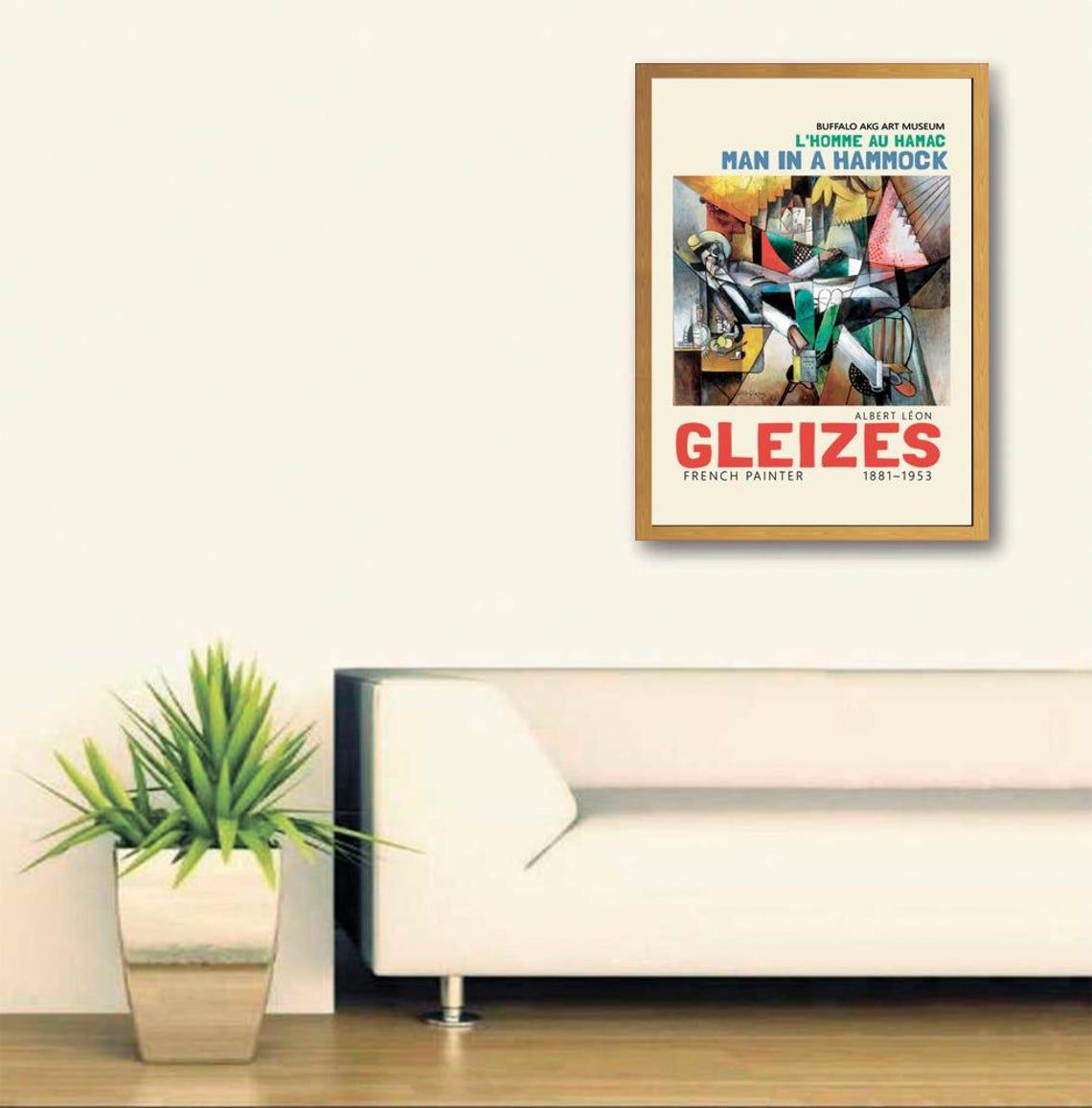 Albert Gleizes Man In A Hammock Cubist Painting Exhibition Art Poster - Image 3