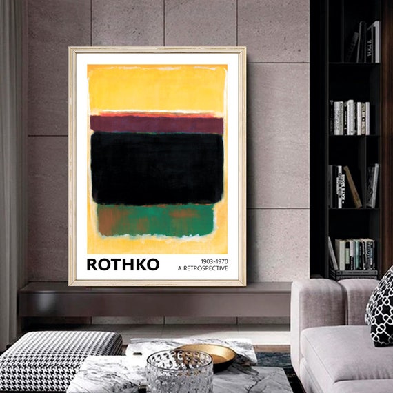 Mark Rothko Art Print Exhibition Poster Contemporary Painting Modern Wall Decor Rothko Reproduction Poster Minimalism Print