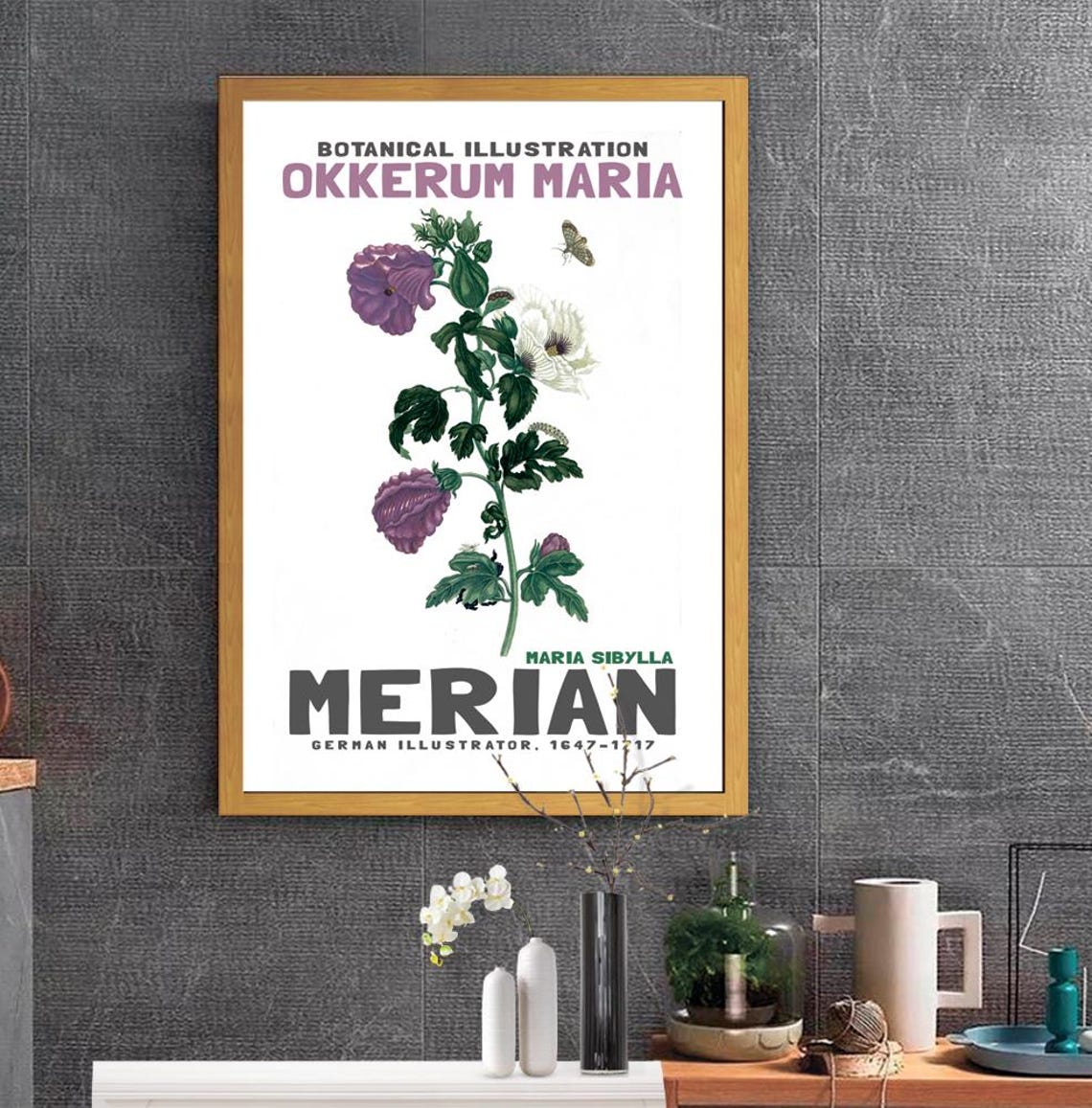 Maria Sibylla Merian Okkerum Maria Botanical Illustration Poster - Image 2