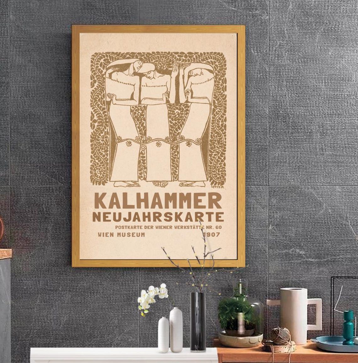 Agnes Speyer Neujahrskarte Poster Vintage Womans Print Poster Speyer Painting Woman In Art New Year Postcards Print - Image 2