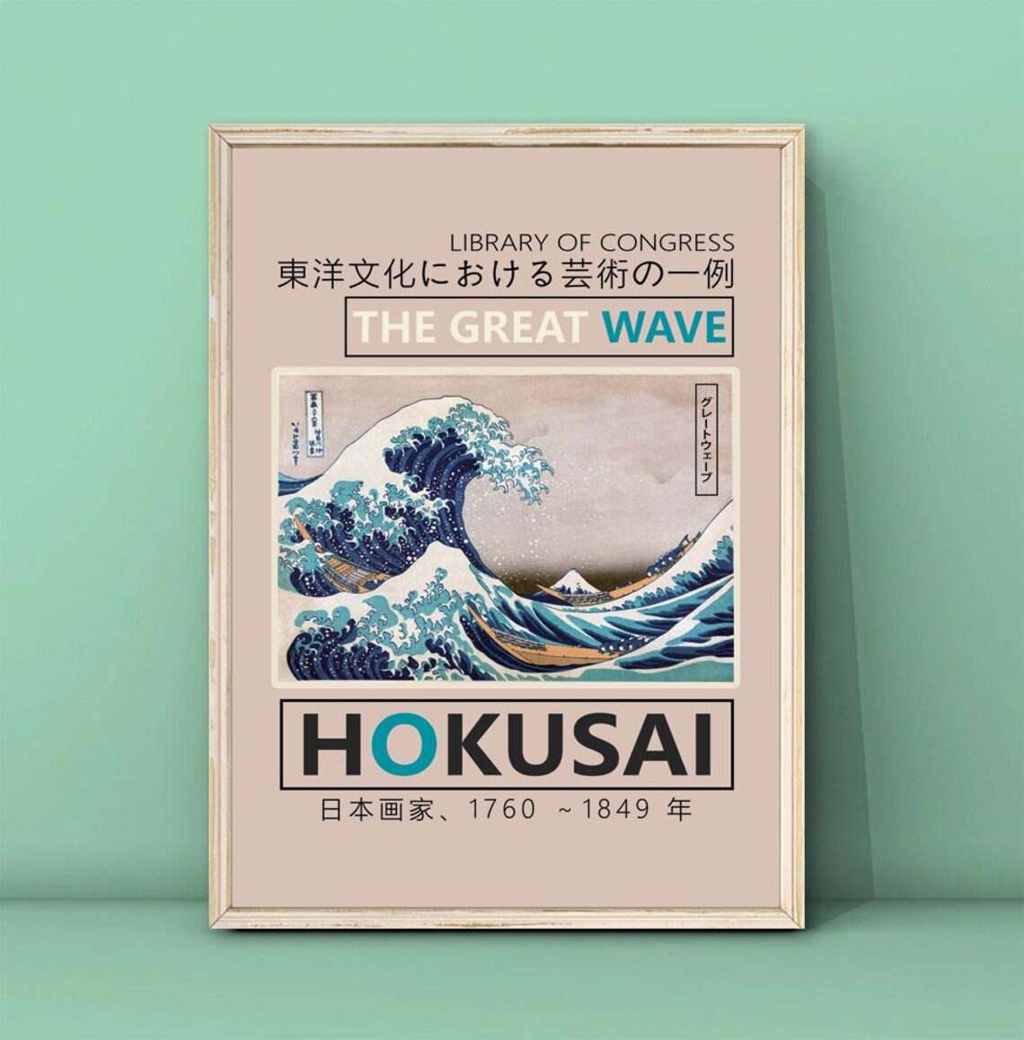 Hokusai The Great Wave Off Kanagawa Japanese Woodblock Poster