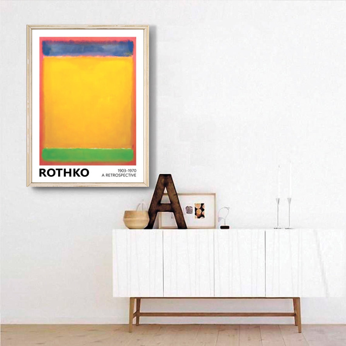 Mark Rothko Yellow Orange And Blue Modern Color Field Art Poster - Image 3