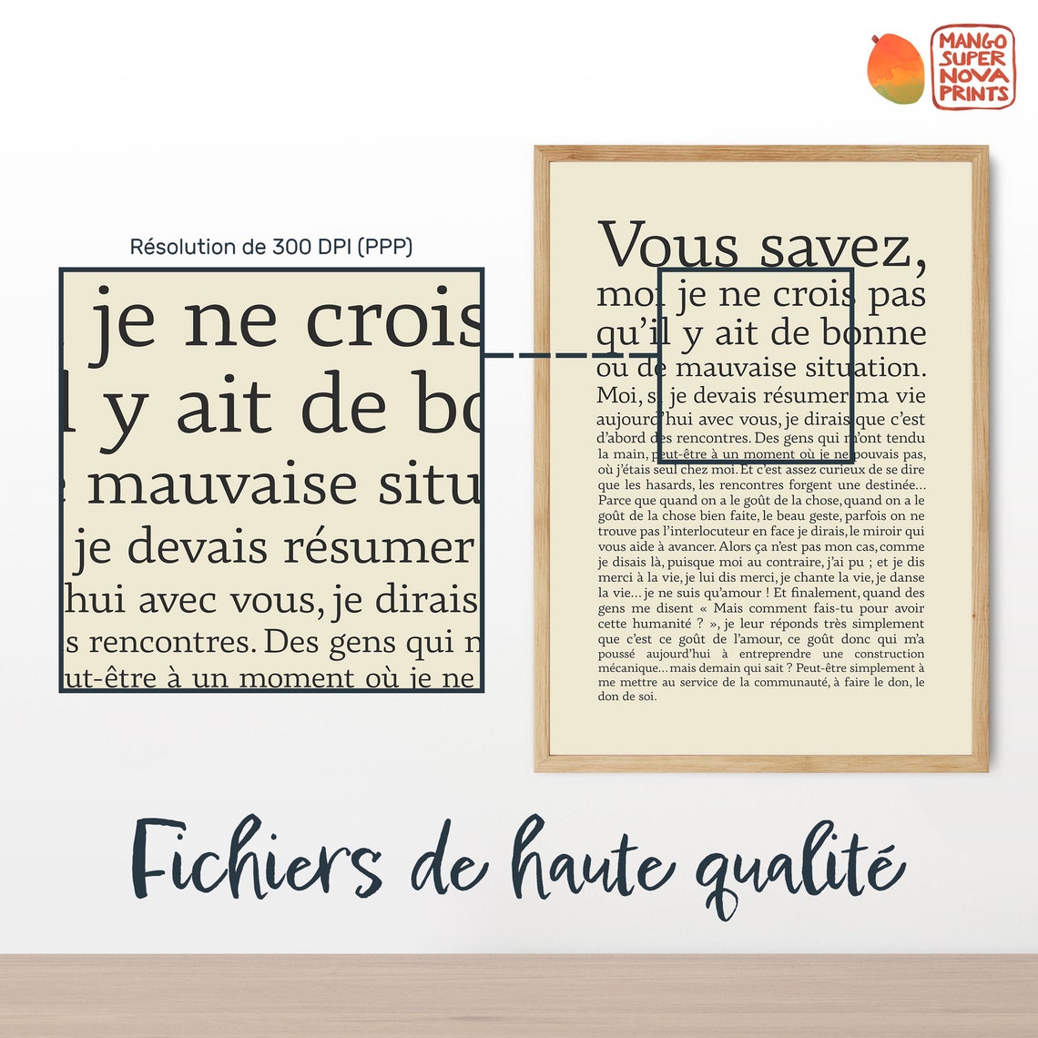 French Literary Quotation Cream Typography Elegant Parisian Poster - Image 2