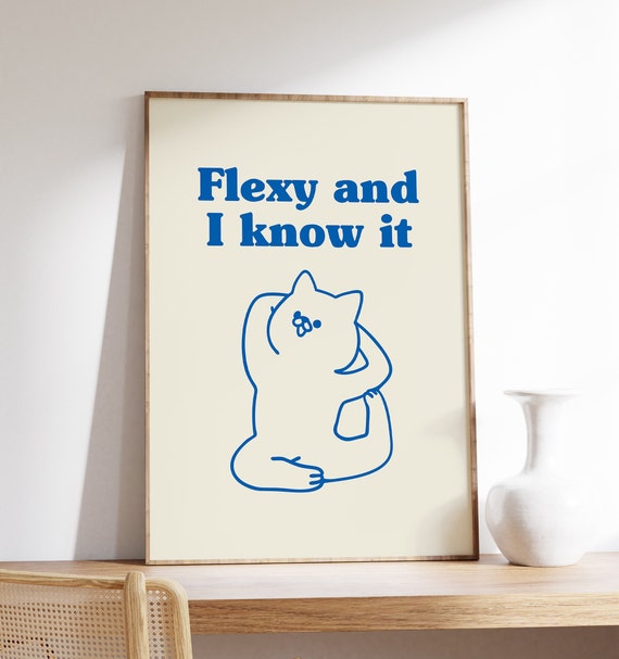 Gym Poster, Flexy And I Know It Motivational Workout