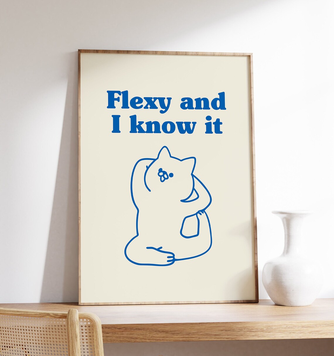 Gym Poster, Flexy And I Know It Motivational Workout