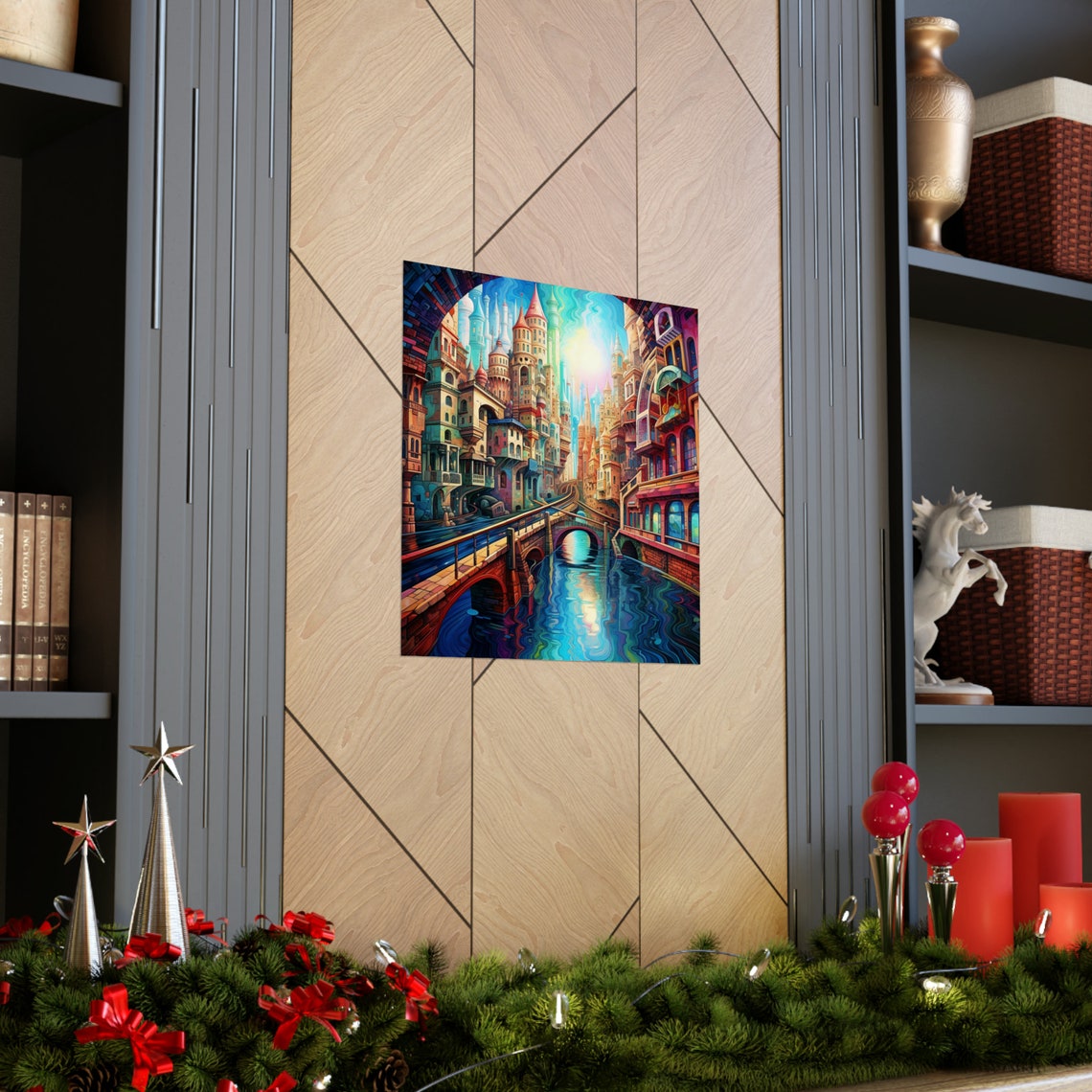 Post-Impressionism Futuristic Venice, Italy Art Print - Image 3