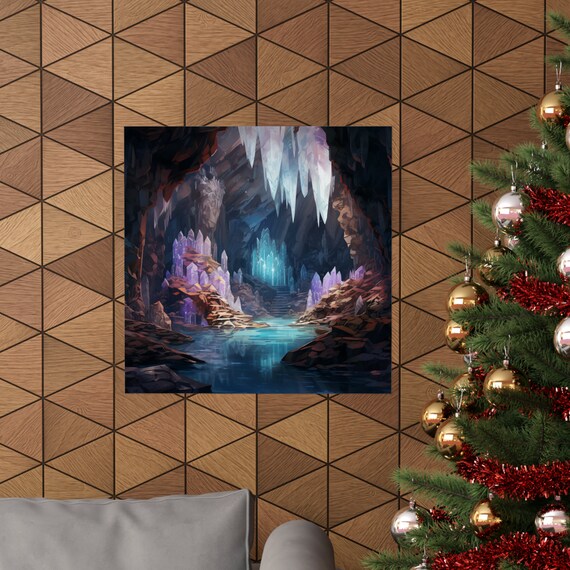 Crystal Cave Geode Poster, Rock Lovers Art