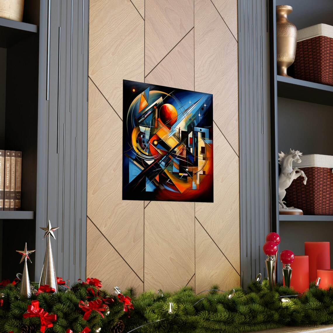 Futuristic Abstract Modern Geometric Shapes Poster - Image 3
