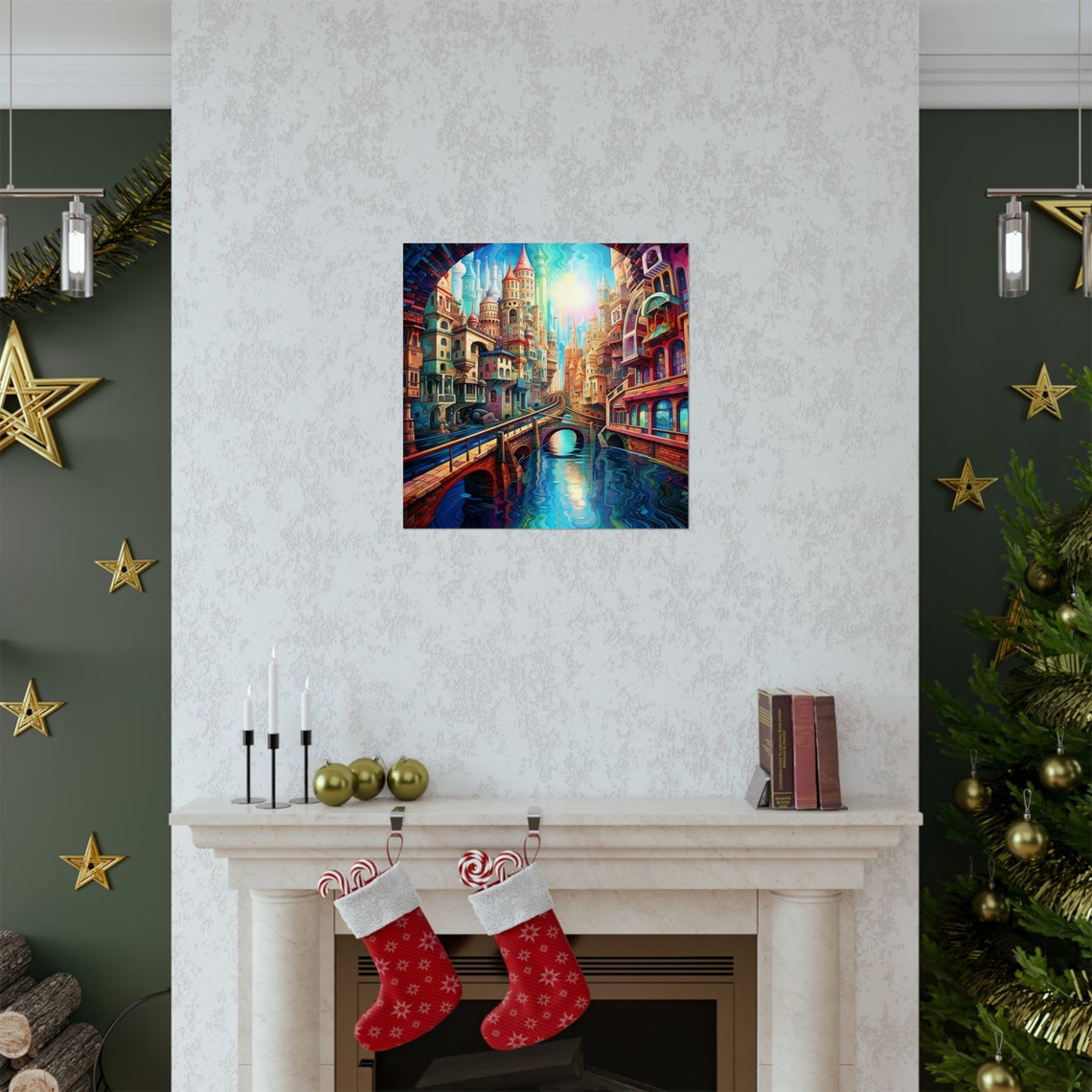 Post-Impressionism Futuristic Venice, Italy Art Print - Image 2