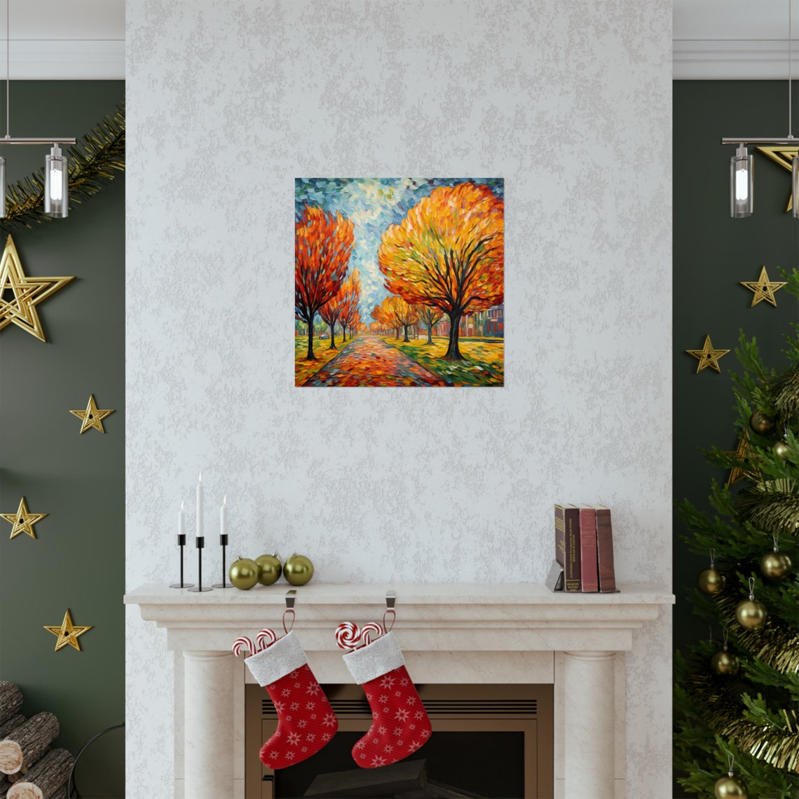 Walk Of The Fall, Post-Impressionist Scenic Art Print - Image 2