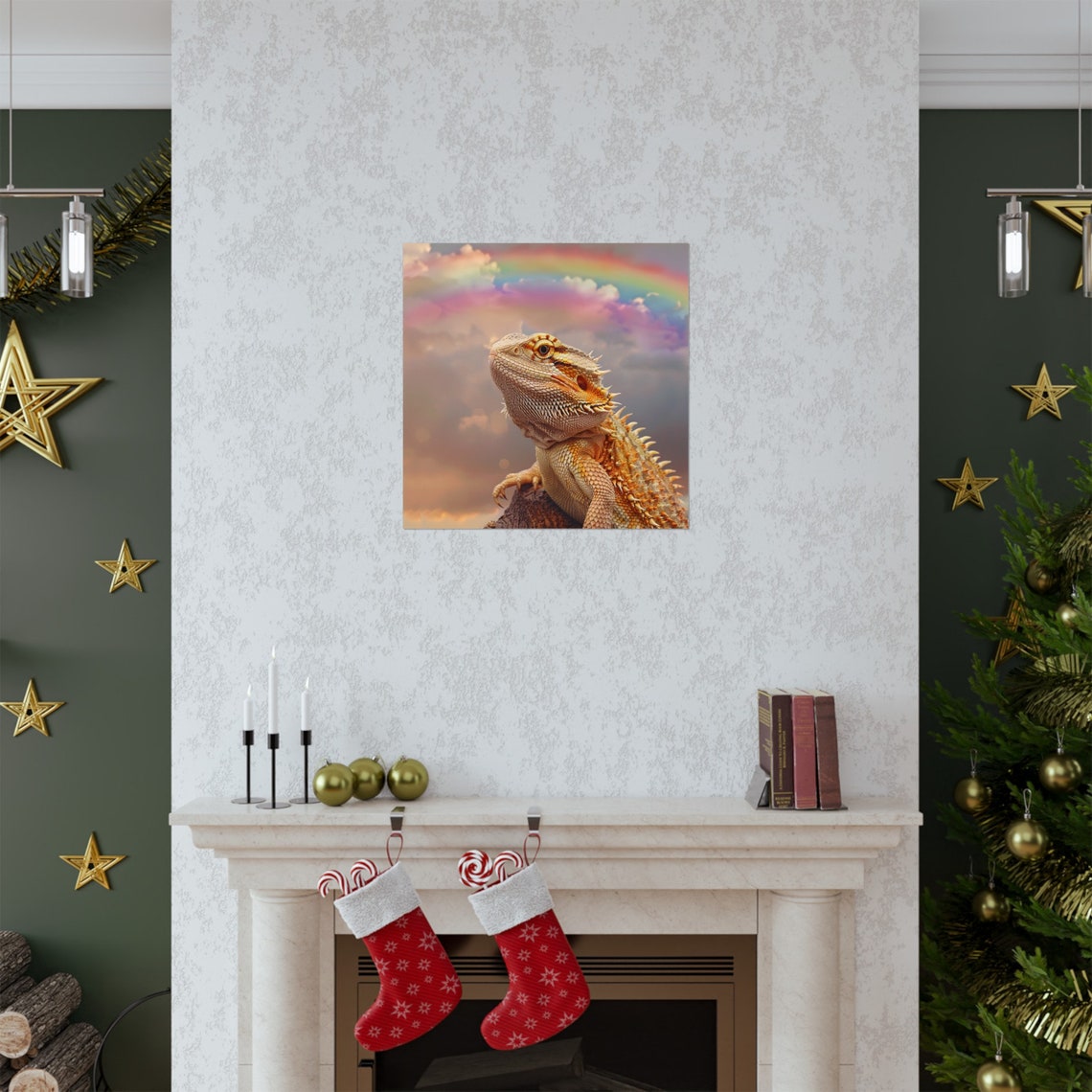 Bearded Dragon Under The Rainbow Poster - Image 2
