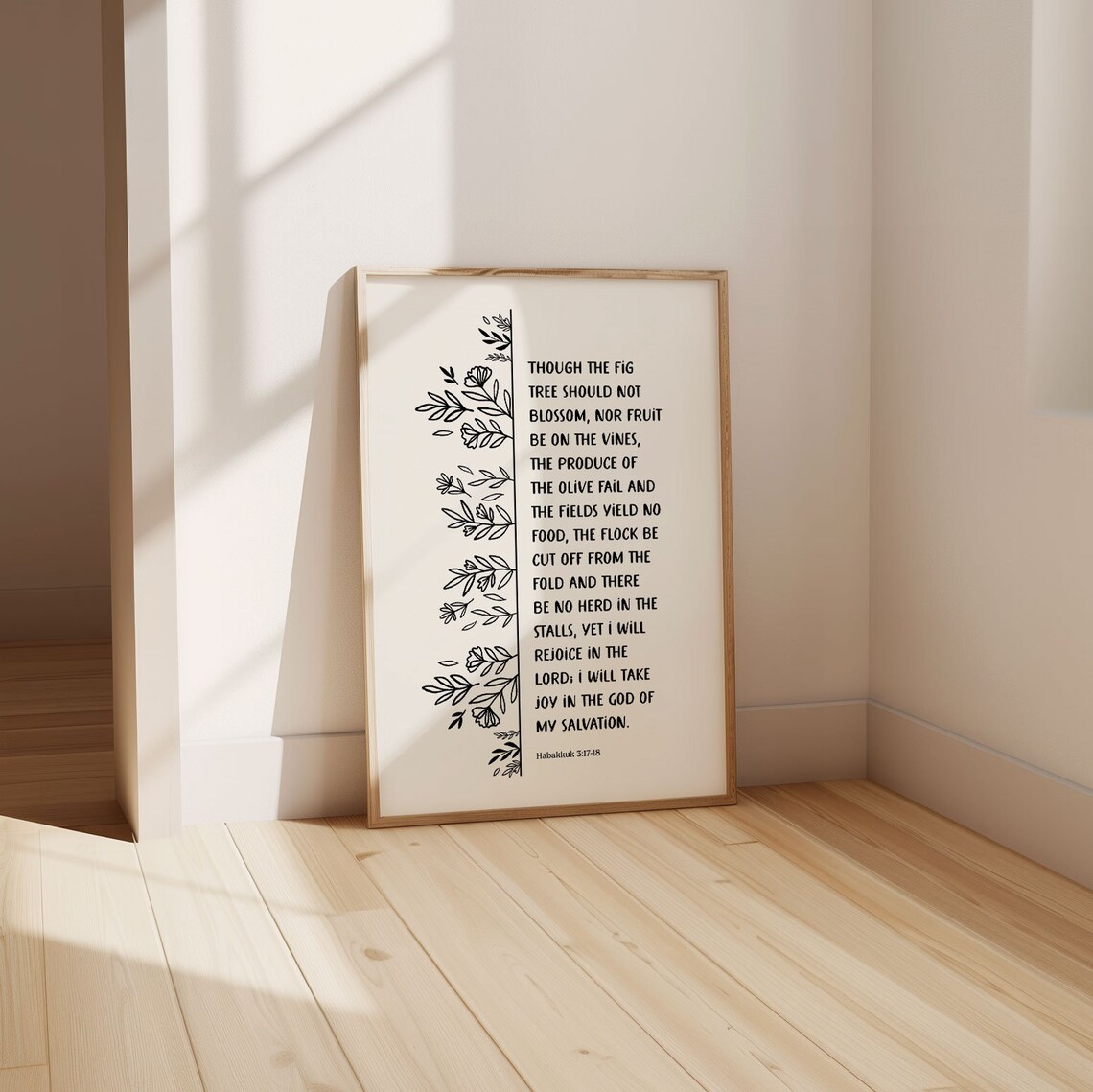 Habakkuk 3 Floral Bible Verse, Women Of Faith Art Print - Image 3