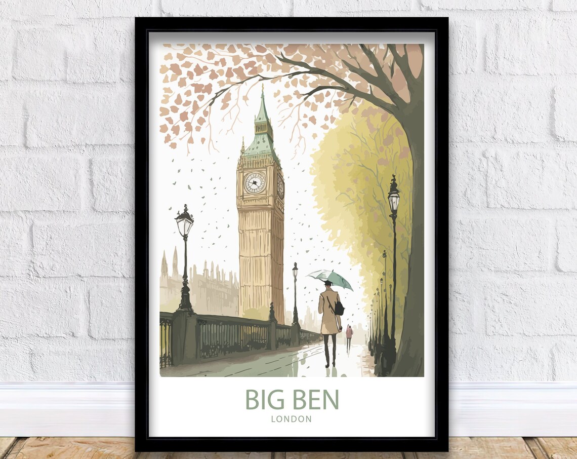 Big Ben Art Print Big Ben London Print London Wall Art Big Ben Print London Travel Poster Big Ben Wall Art Big Ben Poster