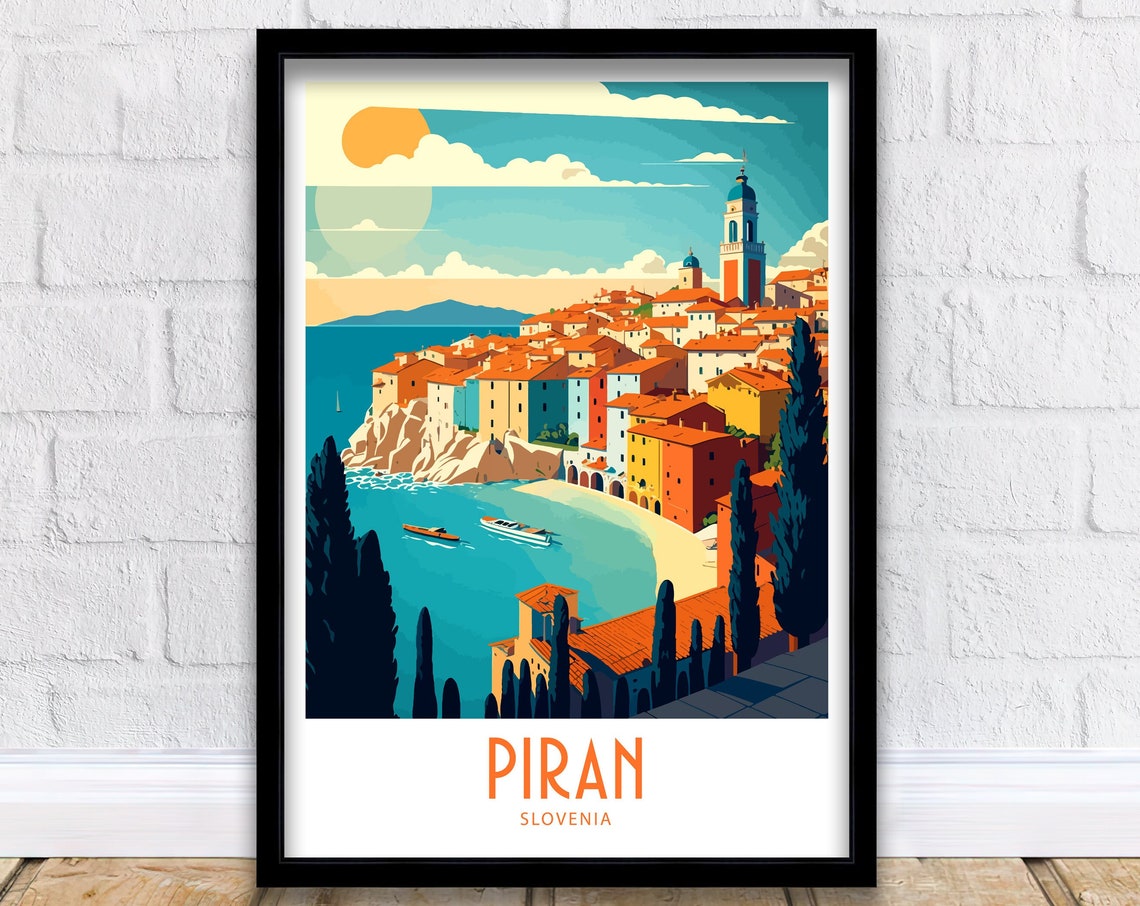 Piran Travel Print Piran Slovenia Home Dcor Piran Slovenia Art Print The Piran Slovenia Room Print For Piran Slovenia Wall Art Gift Piran