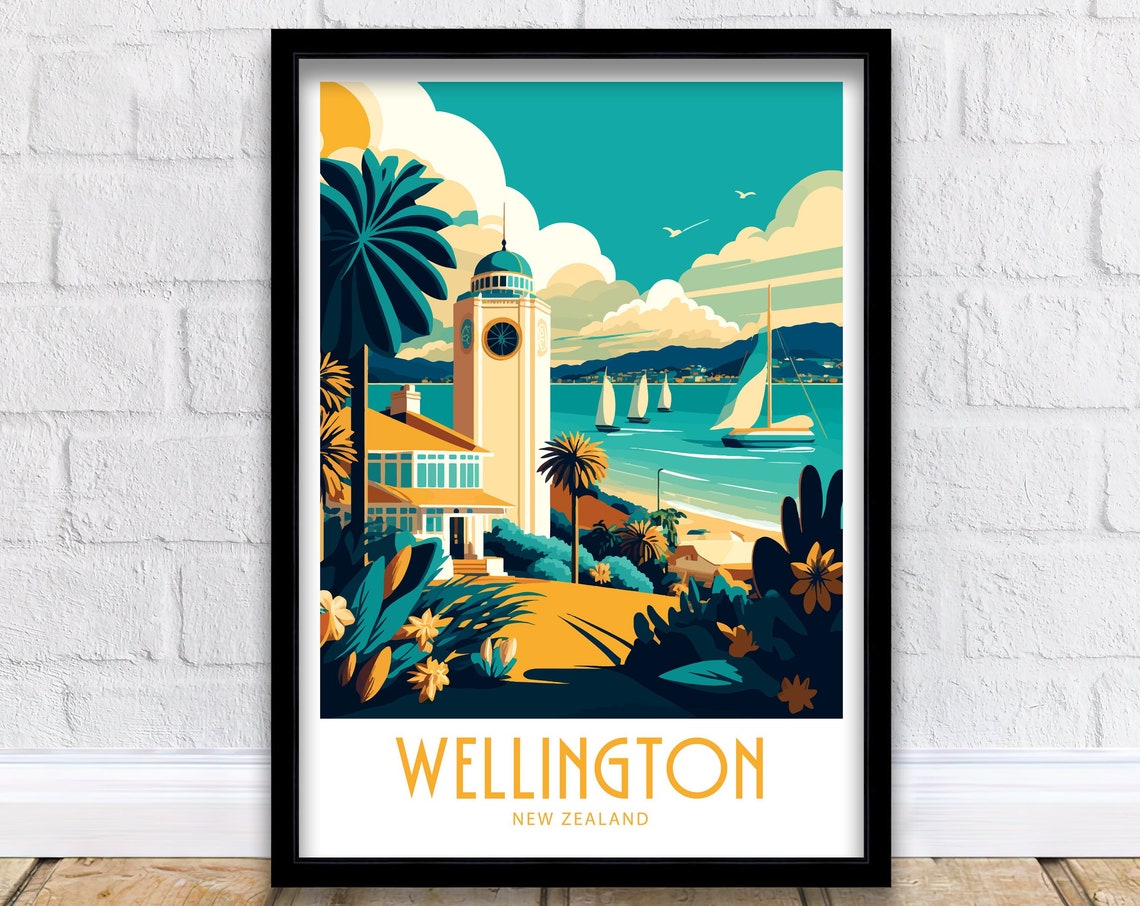 Wellington Travel Print Wellington Home Dcor Wellington New Zealand Art Print Wellington Room Print For Wellington New Zealand Gift Decor