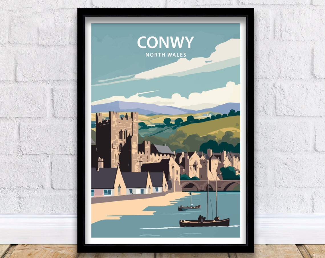 Conwy North Wales Travel Print Conwy Home Dcor Conwy North Wales Art Print Conwy Room Print For Conwy North Wales Gift Art Conwy Decor