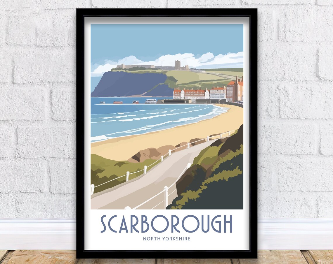 Scarborough Travel Poster, Yorkshire Wall Art
