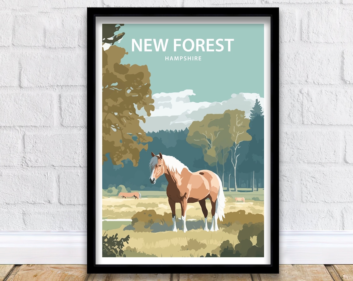 New Forest Pony Art Print, Hampshire National Forest
