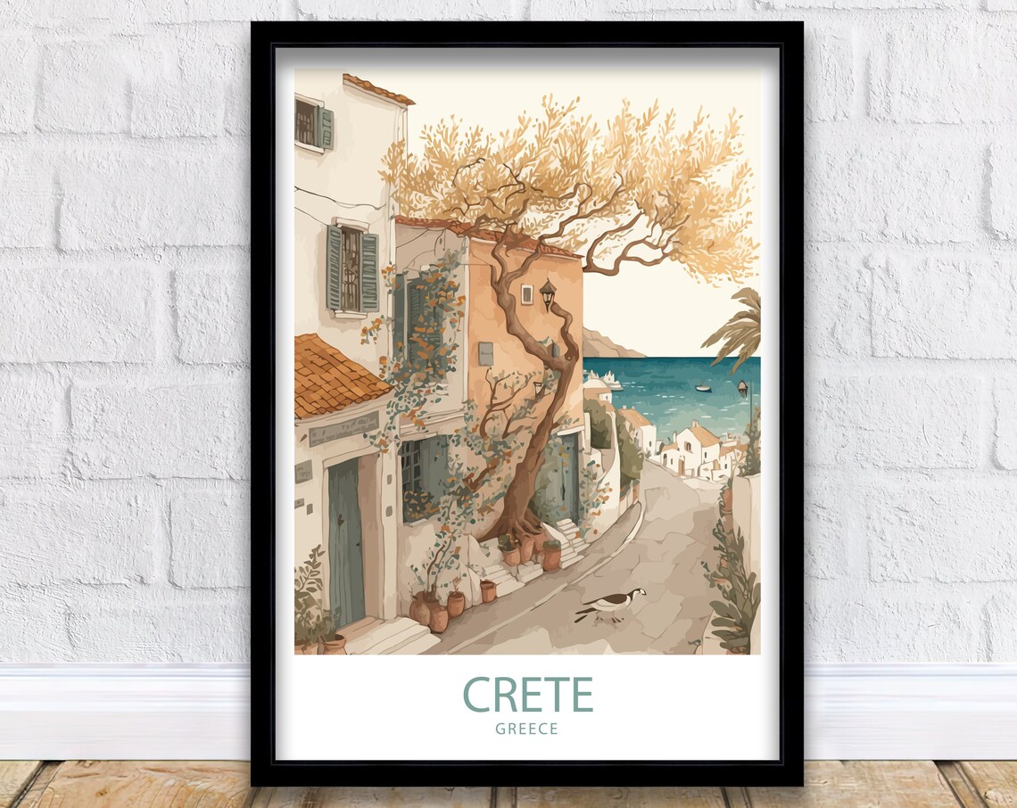 Crete Greece Travel Print Art Print